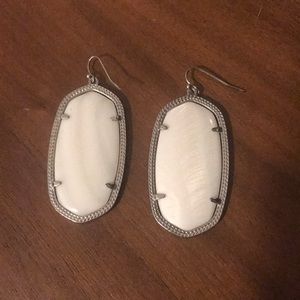 White Kendra Scott drop earrings